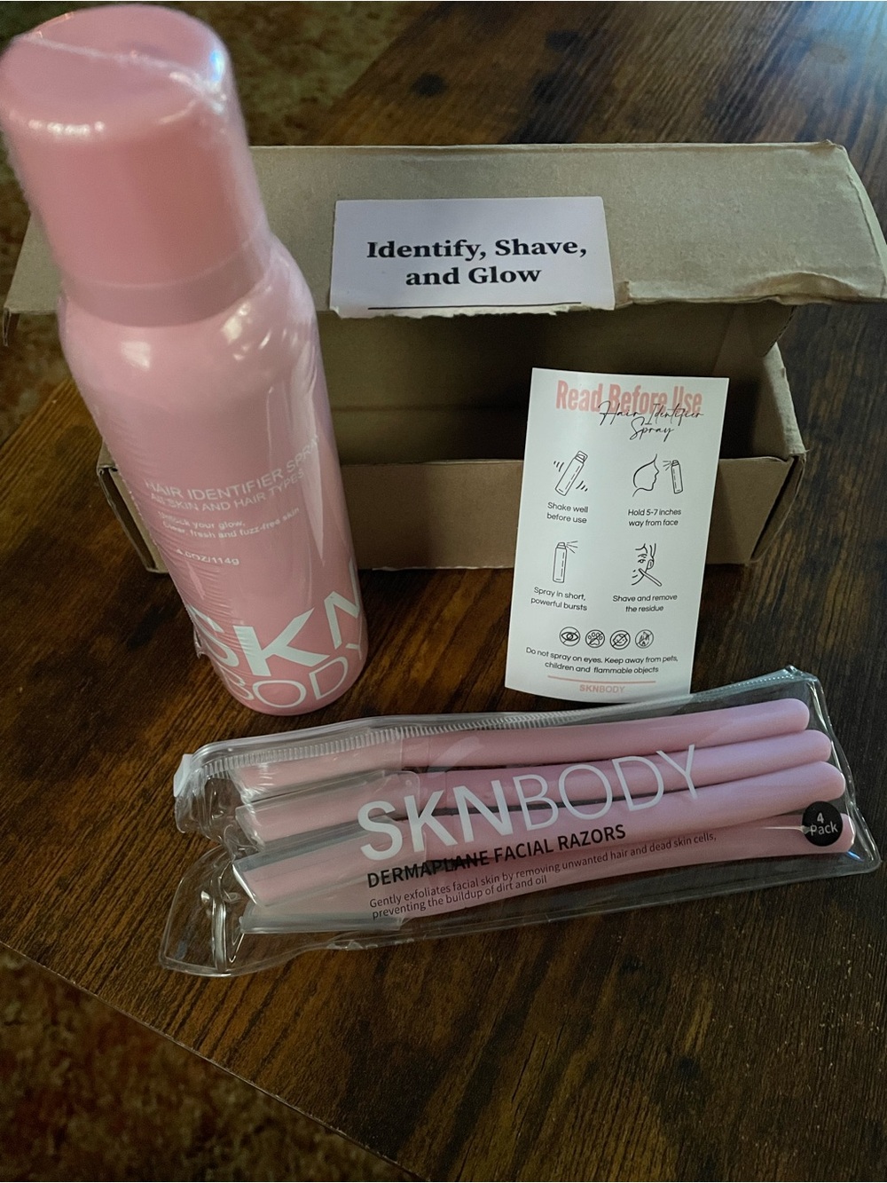 Pink Facial Razor and Spray Set